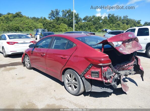 KMHD84LF2HU195617 2017 HYUNDAI ELANTRA Red უკანა მარცხენა