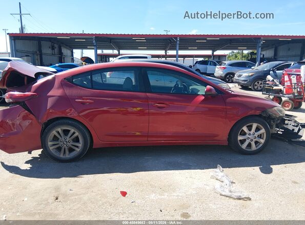 KMHD84LF2HU195617 2017 HYUNDAI ELANTRA Red უკანა სალონის ხედი