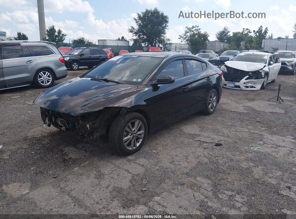 KMHD84LF2HU237218 2017 HYUNDAI ELANTRA Черный Передняя левая четверть