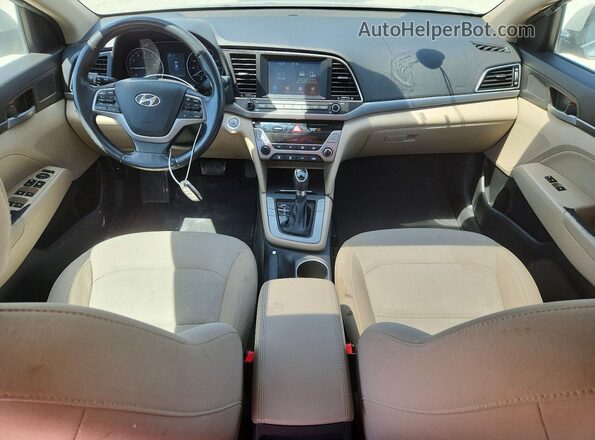 KMHD84LF2HU243620 2017 HYUNDAI ELANTRA Beige Widok komory silnika