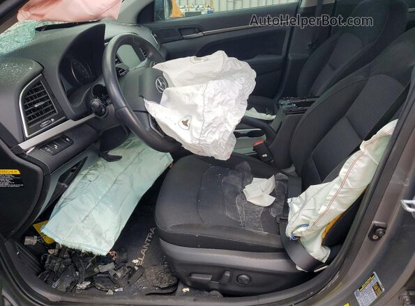 KMHD84LF2HU248882 2017 HYUNDAI ELANTRA Gray წინა სალონის ხედი
