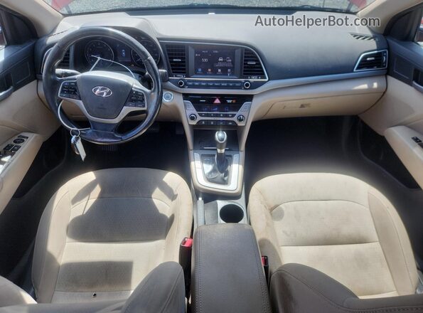 KMHD84LF2HU253886 2017 HYUNDAI ELANTRA Red Вид панелі приладів