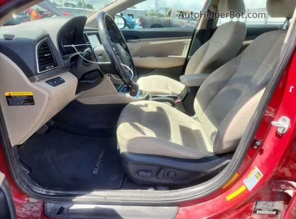 KMHD84LF2HU253886 2017 HYUNDAI ELANTRA Red Вид салону спереду