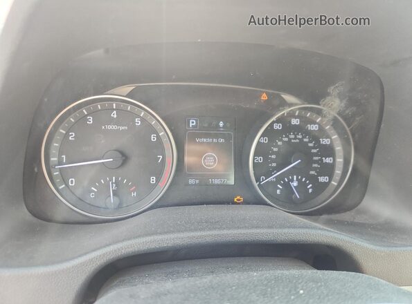 KMHD84LF2HU253886 2017 HYUNDAI ELANTRA Red Вид щитка приладів