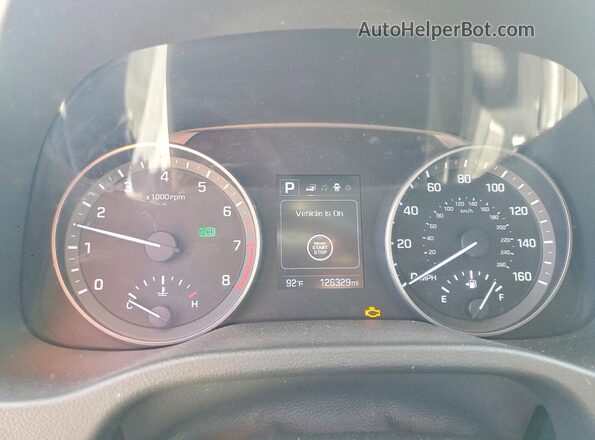 KMHD84LF2HU359268 2017 HYUNDAI ELANTRA Gray Вид щитка приладів