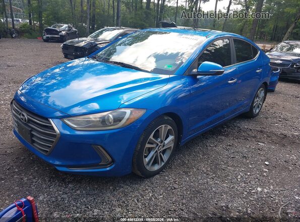 KMHD84LF2HU359898 2017 HYUNDAI ELANTRA Blue Przód lewy