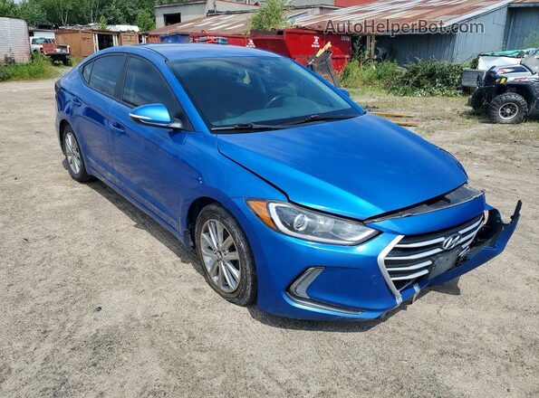 KMHD84LF2HU361831 2017 HYUNDAI ELANTRA Синий Передняя правая четверть