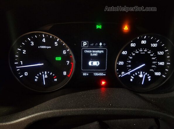 KMHD84LF2JU492134 2018 HYUNDAI ELANTRA Black Вид щитка приладів