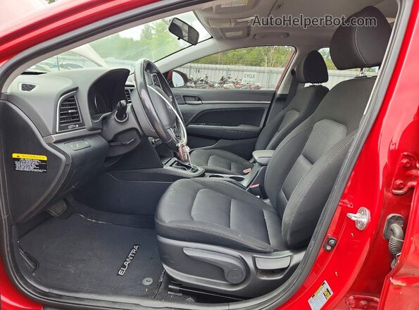 KMHD84LF2JU512818 2018 HYUNDAI ELANTRA Red Widok wnętrza z przodu