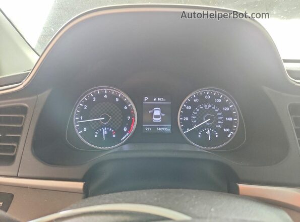 KMHD84LF2KU752940 2019 HYUNDAI ELANTRA Красный Вид щитка приборов