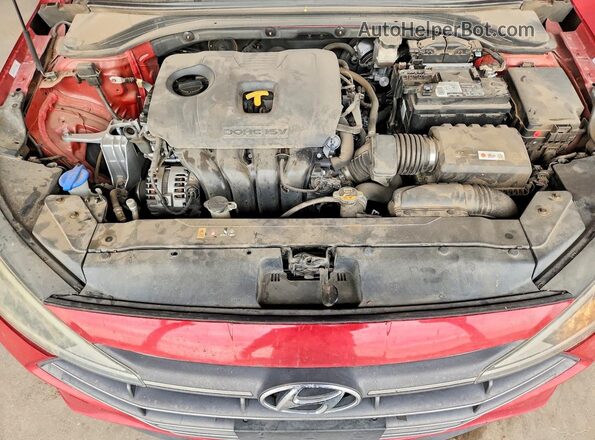 KMHD84LF2KU752940 2019 HYUNDAI ELANTRA Красный Вид задней части салона