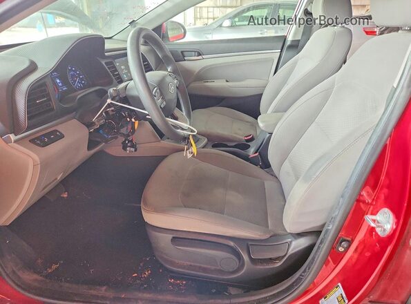 KMHD84LF2KU752940 2019 HYUNDAI ELANTRA Красный Вид салона спереди