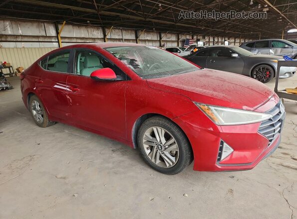 KMHD84LF2KU752940 2019 HYUNDAI ELANTRA Красный Передняя правая четверть