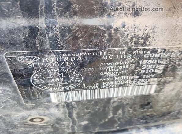 KMHD84LF2KU767292 2019 HYUNDAI ELANTRA Black Engine compartment view