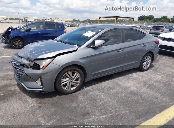 KMHD84LF2KU783217 2019 HYUNDAI ELANTRA Gray Vista tres cuartos delantera izquierda