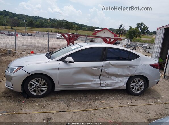 KMHD84LF2KU843447 2019 HYUNDAI ELANTRA Silver Widok wnętrza z tyłu