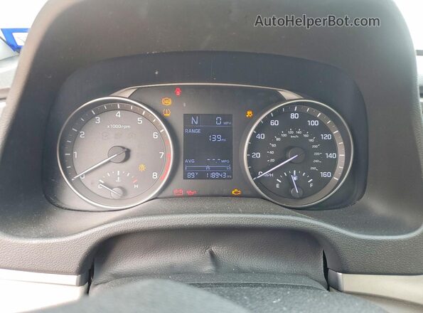 KMHD84LF3HU062963 2017 HYUNDAI ELANTRA Серебряный Вид щитка приборов