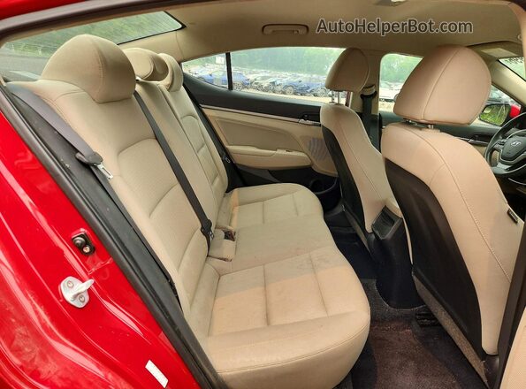 KMHD84LF3HU076538 2017 HYUNDAI ELANTRA Red Հետևի նստատեղերի տեսք