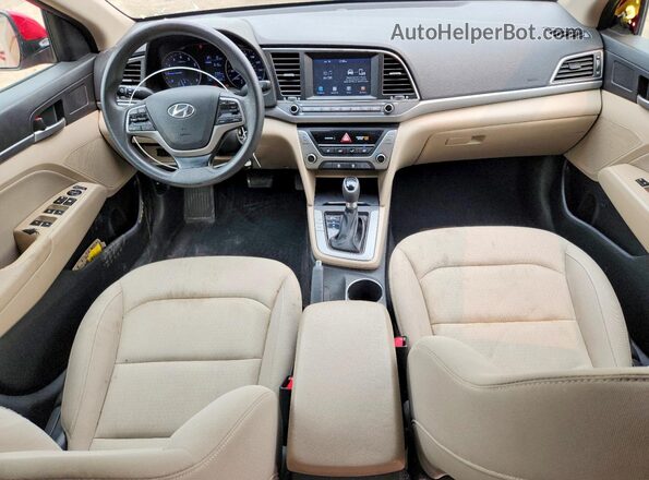 KMHD84LF3HU076538 2017 HYUNDAI ELANTRA Red Առջևի վահանակի տեսք