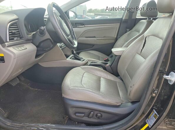 KMHD84LF3HU147110 2017 HYUNDAI ELANTRA Black Front interior view