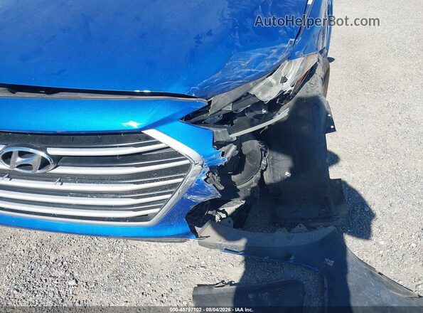 KMHD84LF3HU160861 2017 HYUNDAI ELANTRA Blue Սարքավորումների վահանակի տեսք