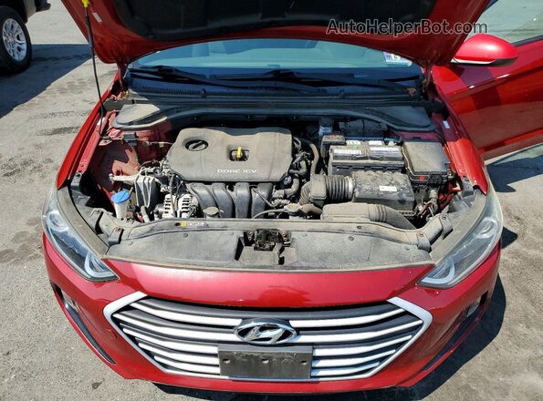 KMHD84LF3HU313836 2017 HYUNDAI ELANTRA Красный Вид задней части салона