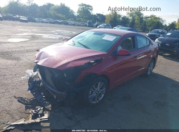 KMHD84LF3HU422524 2017 HYUNDAI ELANTRA Red წინა მარცხენა ხედი სამი მეოთხედიდან