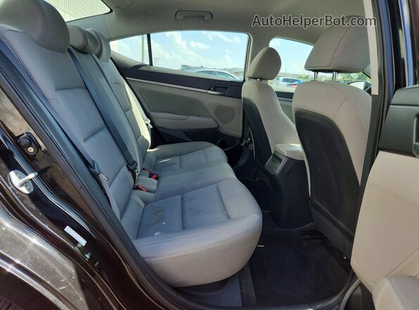 KMHD84LF3JU491087 2018 HYUNDAI ELANTRA Black Вид задніх сидінь