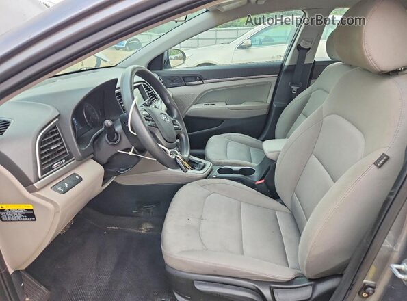 KMHD84LF3JU556391 2018 HYUNDAI ELANTRA Серый Вид салона спереди