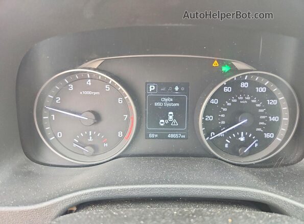 KMHD84LF3JU556391 2018 HYUNDAI ELANTRA Серый Вид щитка приборов