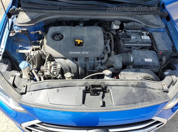 KMHD84LF3JU678779 2018 HYUNDAI ELANTRA Blue Սալոնի հետևի տեսք