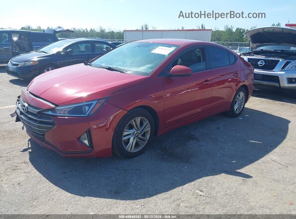 KMHD84LF3KU784991 2019 HYUNDAI ELANTRA Красный Передняя левая четверть