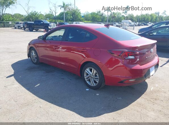 KMHD84LF3KU784991 2019 HYUNDAI ELANTRA Красный Задняя левая четверть