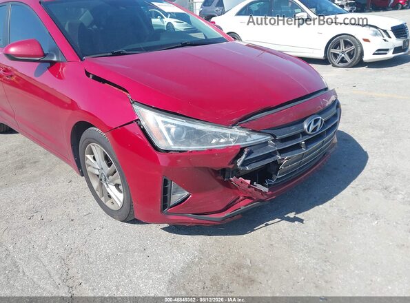 KMHD84LF3KU784991 2019 HYUNDAI ELANTRA Red Դիմացի տեսք