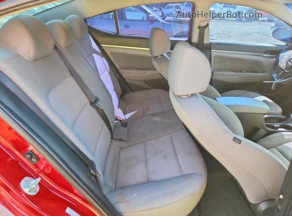 KMHD84LF3LU015781 2020 HYUNDAI ELANTRA Red Rear seats view