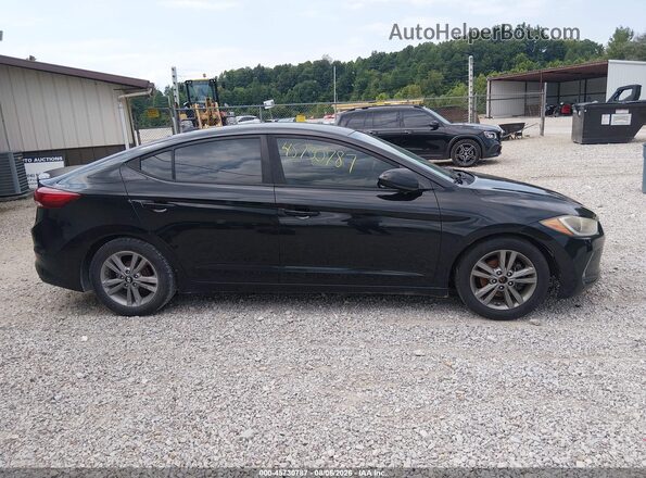KMHD84LF4HU103939 2017 HYUNDAI ELANTRA Black Widok wnętrza z tyłu