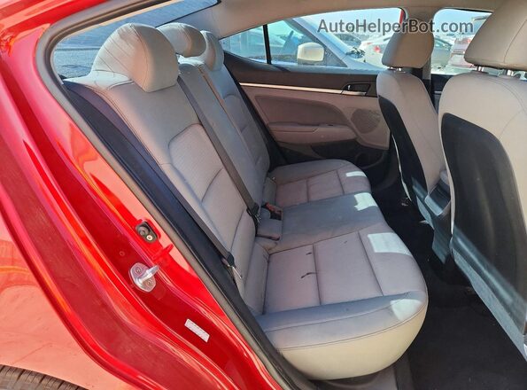 KMHD84LF4HU145043 2017 HYUNDAI ELANTRA Красный Вид задних сидений