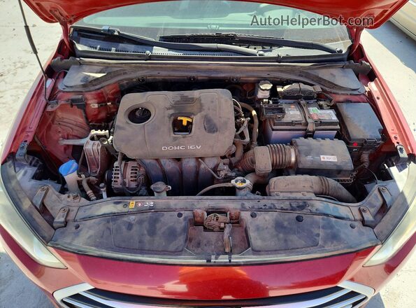 KMHD84LF4HU145043 2017 HYUNDAI ELANTRA Красный Вид задней части салона
