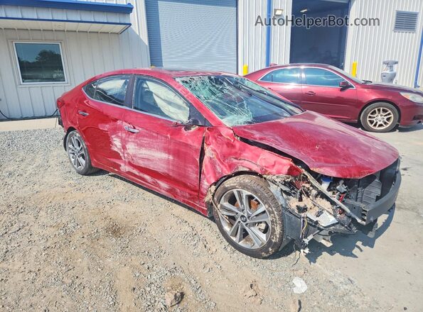 KMHD84LF4HU210389 2017 HYUNDAI ELANTRA Red წინა მარჯვენა
