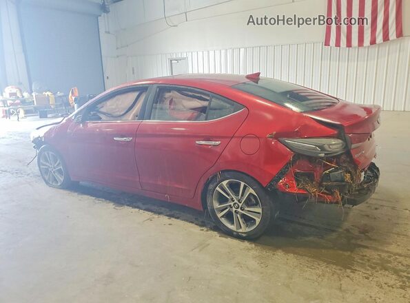 KMHD84LF4HU210389 2017 HYUNDAI ELANTRA Red უკანა მარცხენა