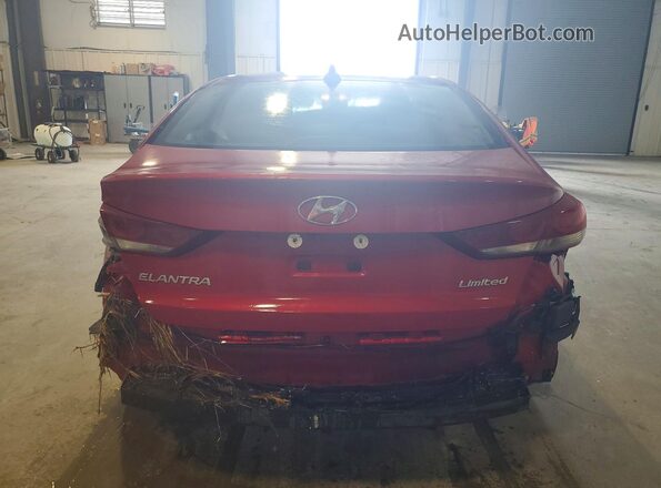KMHD84LF4HU210389 2017 HYUNDAI ELANTRA Red უკანა ხედი