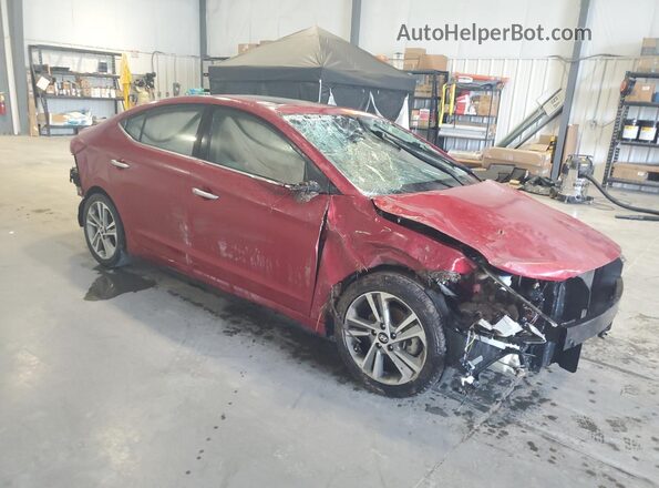 KMHD84LF4HU210389 2017 HYUNDAI ELANTRA Red 