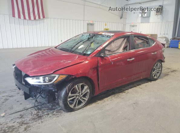 KMHD84LF4HU210389 2017 HYUNDAI ELANTRA Red 