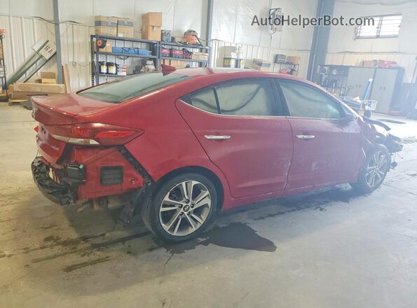 KMHD84LF4HU210389 2017 HYUNDAI ELANTRA Red უკანა მარჯვენა