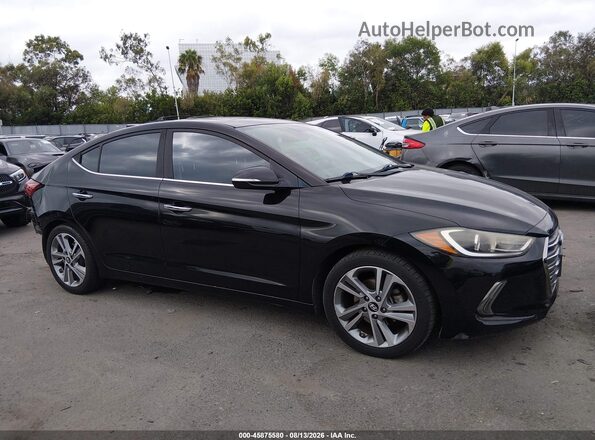 KMHD84LF4HU339913 2017 HYUNDAI ELANTRA Черный Вид задней части салона