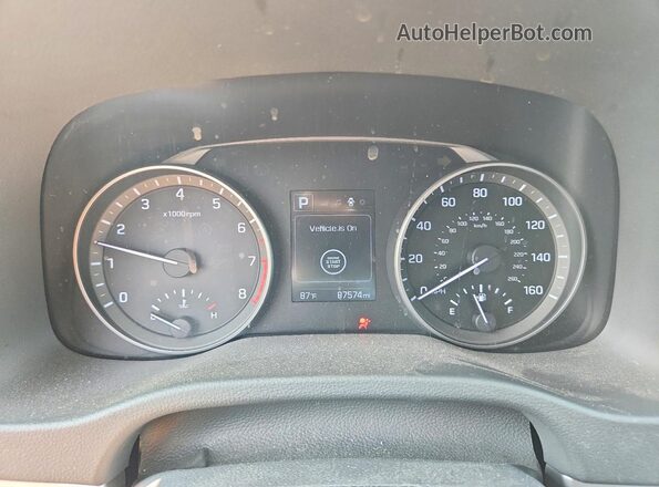 KMHD84LF4HU361832 2017 HYUNDAI ELANTRA Blue ხელსაწყოთა პანელის ხედი