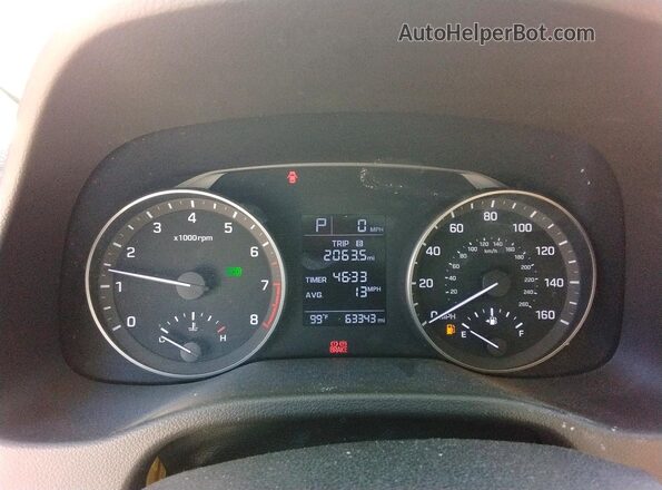 KMHD84LF4HU370143 2017 HYUNDAI ELANTRA Gold Widok zestawu wskaźników