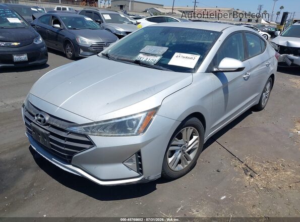 KMHD84LF4KU761493 2019 HYUNDAI ELANTRA Silver Vista tres cuartos delantera izquierda