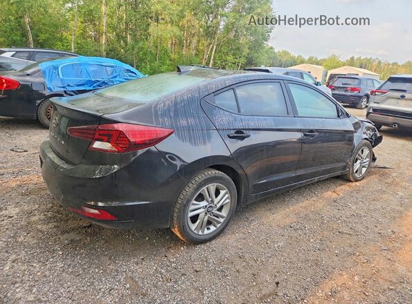 KMHD84LF4KU763180 2019 HYUNDAI ELANTRA Black უკანა მარჯვენა