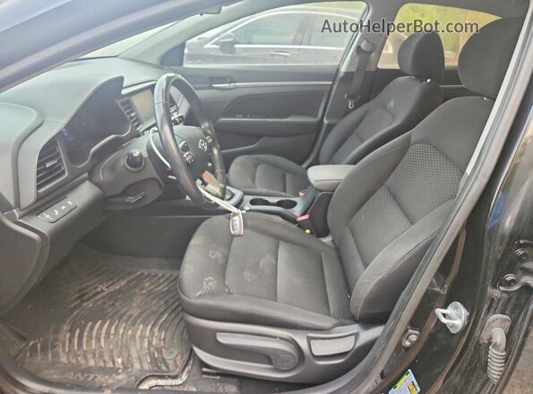 KMHD84LF4KU763180 2019 HYUNDAI ELANTRA Black წინა სალონის ხედი